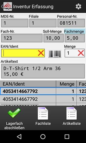 Inventur mit dem Smartphone einfach mit COSYS Android Inventur App Inventur mit dem Smartphone einfach mit COSYS Android Inventur App