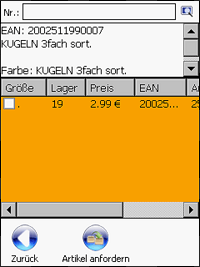 Modul - Wareneingang Module Wareneingang